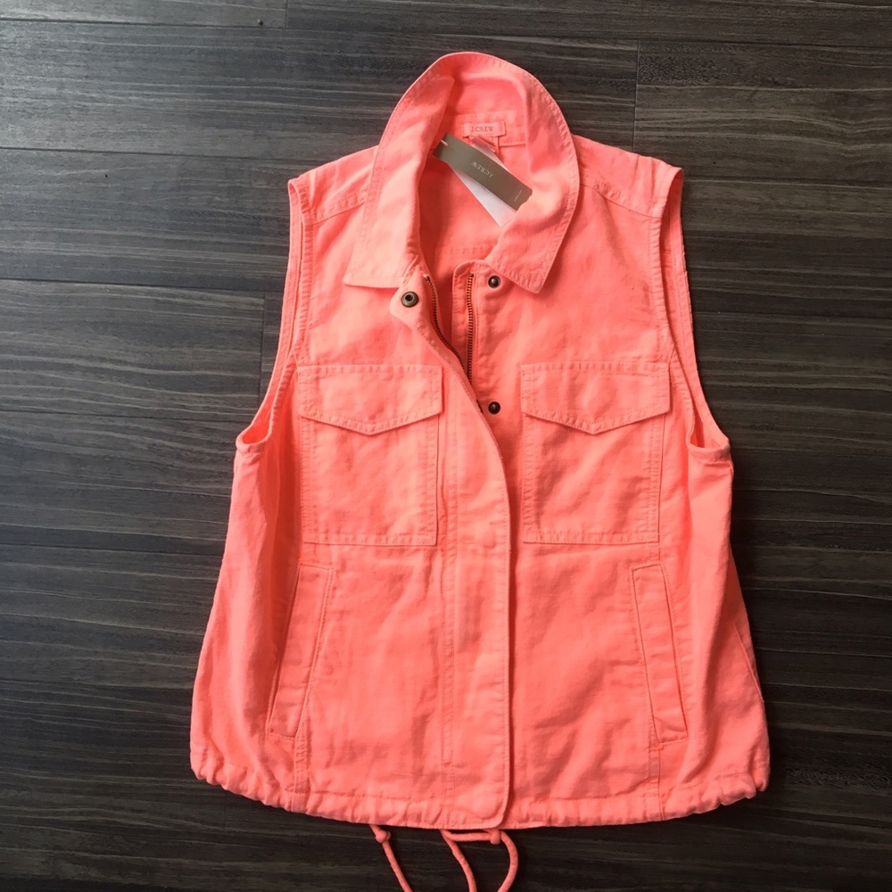 J. Crew garment dyed pink vest - Picture 2 of 7